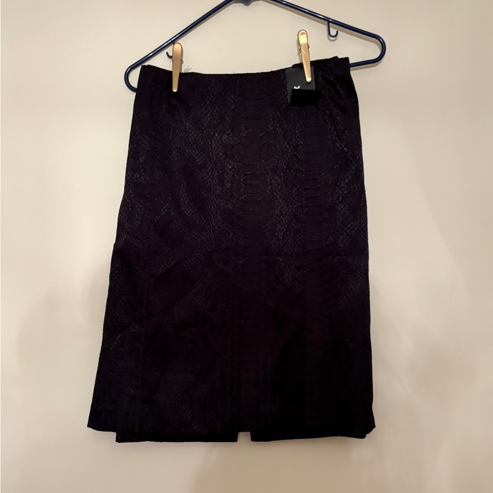 New Lane Bryant Black Animal Print Nylon Pencil Skirt Plus Size 20 NWT